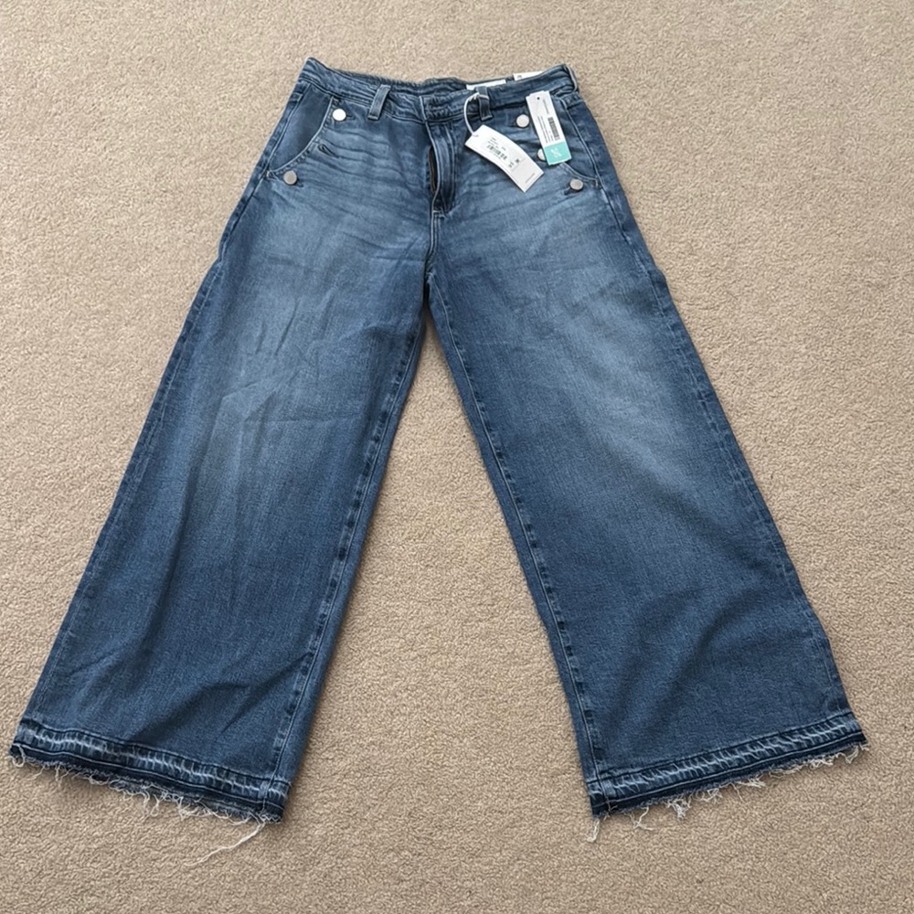 Ag Adriano Goldschmied Blue Flare Wide Leg Jeans